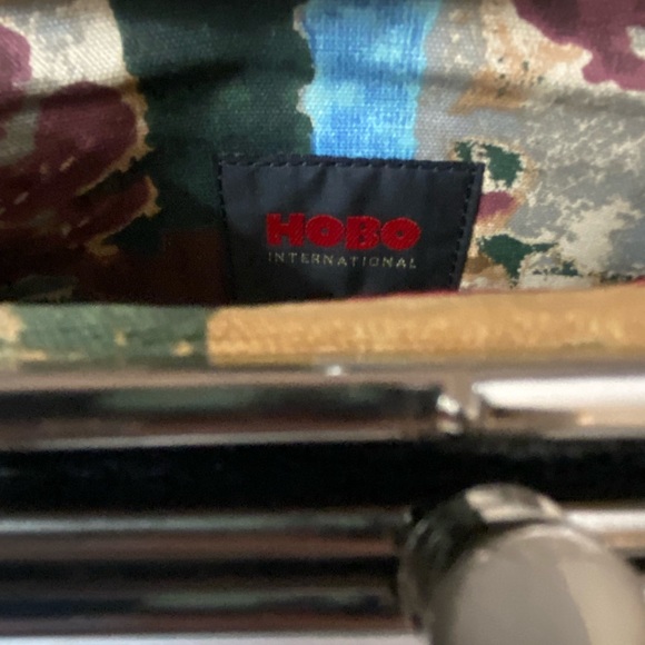 Hobo International Leather DOUBLE FRAME Clutch Wallet Black Silver Trim. - Picture 6 of 8